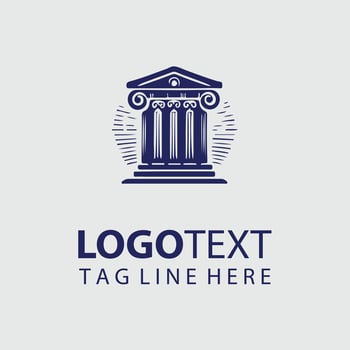 Legacy Classical Column Logo Design vector