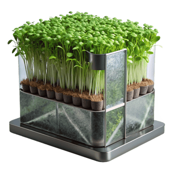 magnificent creative Microgreens Growing in Vertical System Transparent Background detailed png
