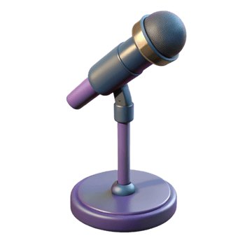 serene modern Microphone Stand Adjustable Height Isolated Element png