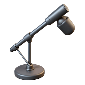 vibrant contemporary Microphone Stand Boom Arm Extended Transparent Background Cutout premium png
