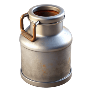 serene vintage Milk Jug with Metal Lid png