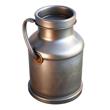beautiful abstract Milk Jug with Metal Lid authentic png