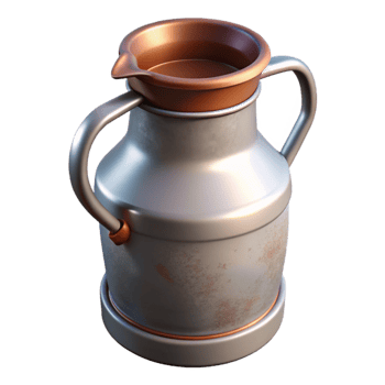 impressive rustic Milk Jug with Metal Lid high quality png