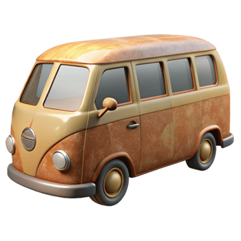 wonderful minimalist Minivan with Sliding Side Doors Transparent premium png