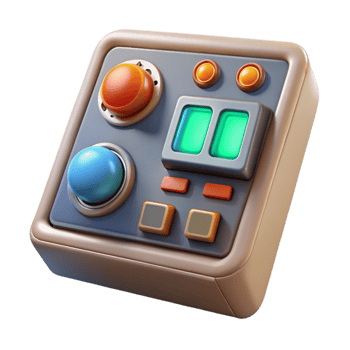 magnificent abstract Mission Control Panel Illuminated Transparent Background high resolution png