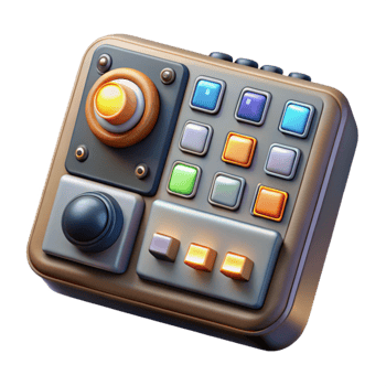 extraordinary minimalist Mission Control Panel Illuminated Transparent Background genuine png
