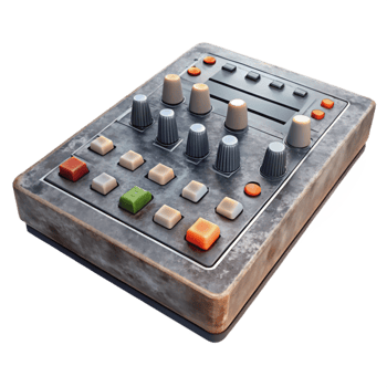 extraordinary rustic Mixing Console Faders Centered Neutral Position Transparent Background high quality png