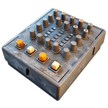 extraordinary classic Mixing Console Knobs and Faders Isolated original png