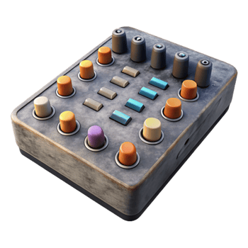 extraordinary modern Mixing Console Knobs and Faders Isolated genuine png