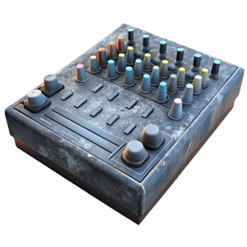 wonderful rustic Mixing Console Master Section Close Up Transparent Background high resolution png