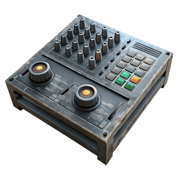 serene traditional Mixing Console Top Down View Cutout Transparent Background detailed png