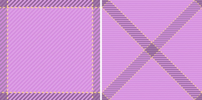Plaid background textile of tartan seamless fabric with a texture check pattern . Set in sunset colors. Tweed in modern fashion. vector