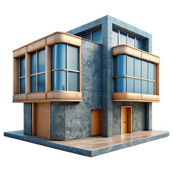 magnificent minimalist Modern Architecture Building Facade Cutout authentic png