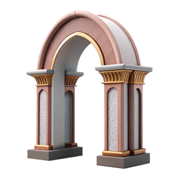 serene minimalist Modern Archway Detailed Design Transparent Element high resolution png