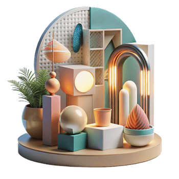 magnificent modern Modern Art Installation Bright Lighting Cutout Element high resolution png