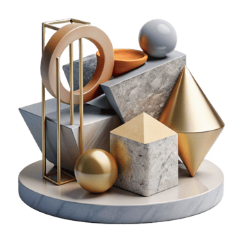 dramatic classic Modern Art Installation with Lighting Effects Isolated original png