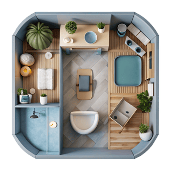 wonderful classic Modern Bathroom Interior Top View Cutout original png