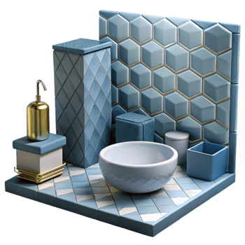 stunning artistic Modern Bathroom Tiles Geometric Pattern Transparent Background original png