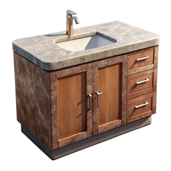 dramatic modern Modern Bathroom Vanity with Sink Isolated high resolution png