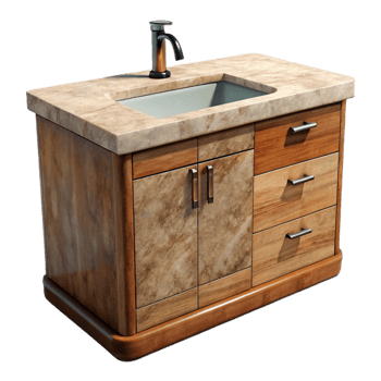 impressive modern Modern Bathroom Vanity with Sink Isolated premium png