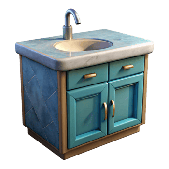 extraordinary abstract Modern Bathroom Vanity with Sink Isolated professional png