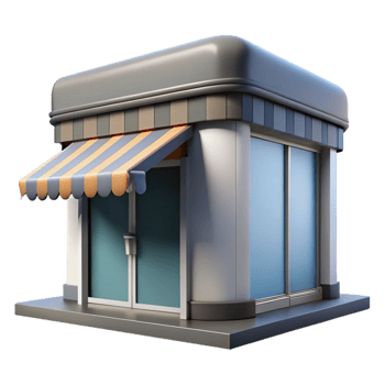 serene abstract Modern Building Entrance Awning Side View Isolated png