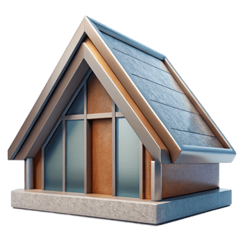 wonderful artistic Modern Building Roofline Angled View Cutout png