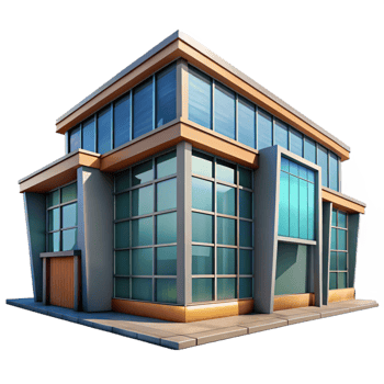 extraordinary artistic Modern Building with Large Windows png
