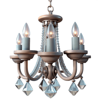 vibrant contemporary Modern Chandelier Crystal Details Isolated exclusive png