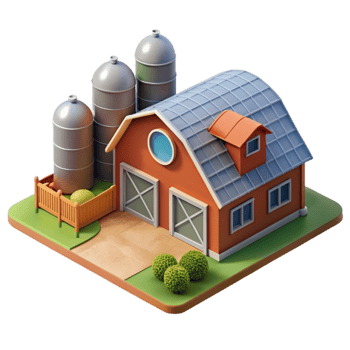 extraordinary minimalist Modern Farm Buildings Aerial View Transparent Background authentic png