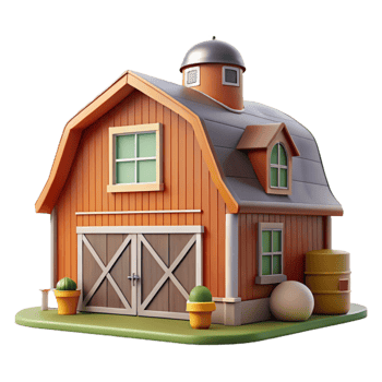 impressive modern Modern Farmhouse with Barn Cutout Image professional png