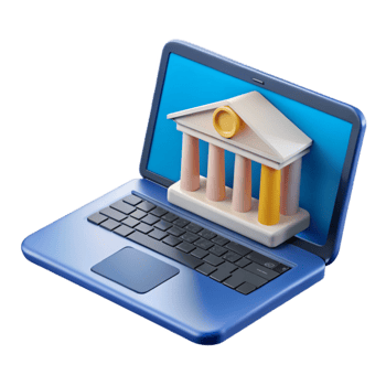 vibrant contemporary Modern Laptop Showing Online Course Platform exclusive png
