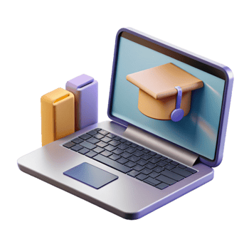 elegant creative Modern Laptop Showing Online Course Platform original png