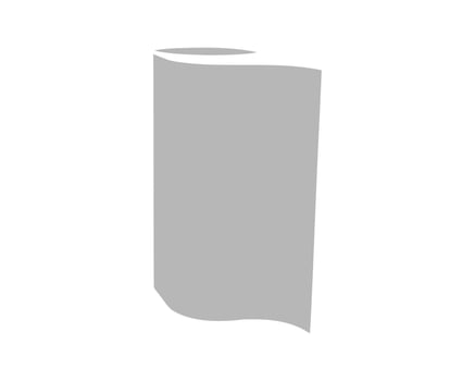 A minimalist illustration of a roll of paper, subtly suggesting concepts of new beginnings, potential, or clean slate. vector