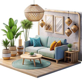 extraordinary artistic Modern Living Room Interior Cutout Transparent Background authentic png
