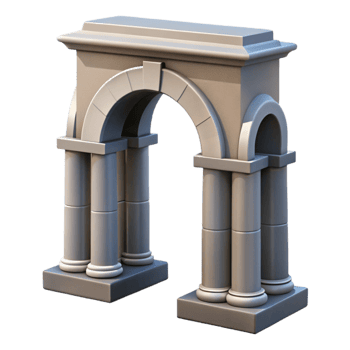 magnificent creative Modern Monument Arch Cutout Isolated on Transparent Background genuine png
