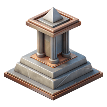dramatic minimalist Modern Monument Base Detail Cutout Isolated genuine png