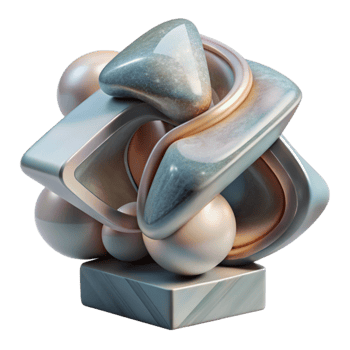 stunning vintage Modern Sculpture Abstract Form Isolated high resolution png