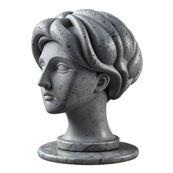 serene classic Modern Sculpture Side View Isolated Cutout original png