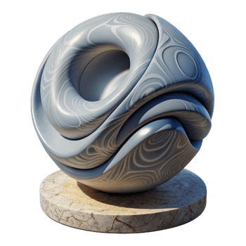 extraordinary rustic Modern Sculpture Smooth Surface Cutout on Transparent Background png
