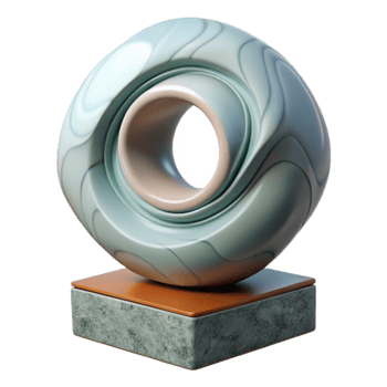 extraordinary rustic Modern Sculpture Smooth Surface Cutout on Transparent Background high resolution png