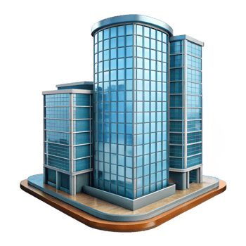 beautiful modern Modern Skyscraper with Glass Facade Isolated high resolution png