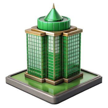 magnificent traditional Modern Skyscraper with Green Roof Transparent authentic png