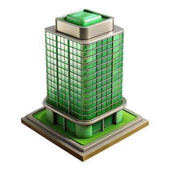 magnificent rustic Modern Skyscraper with Green Roof Transparent high quality png