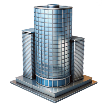 stunning contemporary Modern Skyscraper with Reflective Glass Isolated high quality png