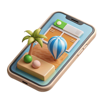 stunning classic Modern Smartphone Showing Travel App Isolated professional png