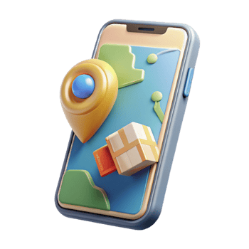 elegant artistic Modern Smartphone with Travel App Transparent Cutout exclusive png