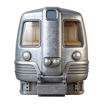 magnificent rustic Modern Train Front View Silver Cutout high quality png