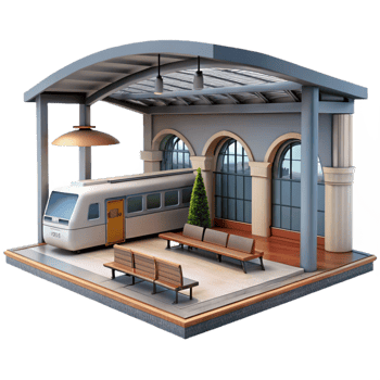 wonderful classic Modern Train Station Interior Day View Cutout exclusive png