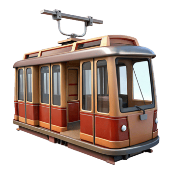 impressive creative Modern Tram Interior Cutout Isolated genuine png
